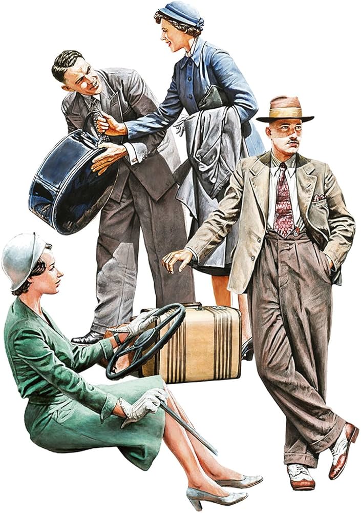 Amazon | ミニアート 1/35 自動車で旅行する民間人セット 1930